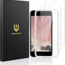 UNBREAKcable Shatterproof Tempered Glass Screen Protector for iPhone SE 2022/SE 2020, iPhone 8/7 [2-Pack] [99.99% HD Clear] [Easy Installation Frame] [9H Hardness][Bubble Free] for Apple 4.7''