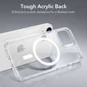 ESR for iPhone 14/iPhone 13 Case, Compatible with MagSafe, Shockproof Military-Grade Protection, Scratch-Resistant Back, Magnetic Phone Case for iPhone 14/iPhone 13, Classic Hybrid Case, Clear