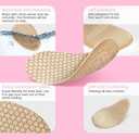 JL-Group Metatarsal Pads Women, Ball of Foot Cushions, Heels Inserts for Shoes, 2 Pairs Invisible High Heels Pads to Keep Foot from Sliding Forward, One Size Fits for All Day Comfort (Beige)