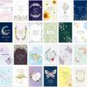 Nihuecne 24 Pack Floral Christian Thinking of You Cards with Self-adhesive Envelopes, 4"x6" Boxed Blessing Religious Note Cards with Sentiments Inside, 24 Bible Verses, 24 Designs