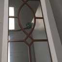 Farmhouse Mirror for Wall Decor: 43.3" x 17.7" Large Rustic Windowpane Mirrors with Wooden Frame- Decorative Entryway Mirror for Living Room/Bedroom/Hallway/Fireplace (White)