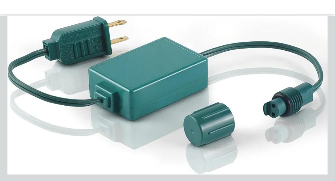 1 Pcs Coaxial LED Mini Light Power Connector Green Christmas Light Adapter Plug Green Connector Cords Christmas Tree Replacement Parts