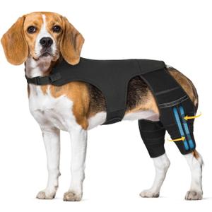 Dog Knee Brace for Torn Acl Hind Leg, 4 Stabilizers Dog Leg Braces for Back Leg, Adjustable Hip Support to Reduces Pain, Ligament Injuries, Luxating Patella, L