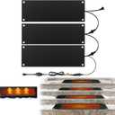 Snow Melting Mats, 10" x 30" Heated Outdoor Mats for Walkways Non-Slip Rubber Heated Mat w/Power Cord Snow and Ice Heated Pad for Winter Outdoor Stairs, Sidewalk, Doorways, Driveway 4pcs