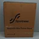 Sportneer Bike Trainer - Magnetic Stationary Bike Stand for 26-28" & 700C Wheels - Adjustable 6 Level Resistance Bike Trainer Stand for Indoor Riding with Quick Release Lever & Front Wheel Riser Block (Black)