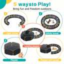 LUCKITTY Outdoor Rainbow Cat Enclosures Playground,Outside House for Indoor Cats Include Portable Tent, Circle Cat Playpen Tunnel Catio, for Cats, Kitty and Small Animals,Within Storage Bag
