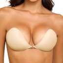 Far-free Adhesive Strapless Bra for Women 2026 Sticky Invisible Push up Bras for Backless Dress with Nipple Cover for Women, A Cup