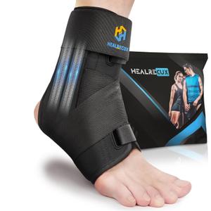 Ankle Brace for Sprained Ankle Wrap, Ankle Support for Men Women, Foot Brace Ankle Stabilizer with Ankle Splint Support for Basketball, Volleyball, Sports - L