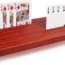 LotFancy Playing Card Holder for Kids, Adults, Seniors, Large Wooden Hands Free Card Holders for Family Card Game Nights, Canasta, Poker Parties, 13.8" Long Version