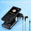 128GB MP3 Player with Bluetooth - Portable Music Player for Kids - with Built-in HD Speaker, Voice Recorder, HiFi Sound, E-Book (Included Earphones)