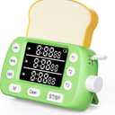 Digital Kitchen Timer for Cooking - 3 Channel Countdown Timer and Stopwatch with Strong Magnets,Silent Mode, LED Display, Memory, Timers for Cooking, Oven, Egg, Baking, Grilling, Teaching