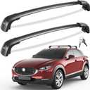 Tuyoung 300lbs Roof Rack Cross Bars Fit for Mazda CX30 CX-30 2020 2021 2022 2023 2024 2025 2026 with Flush Side Rails，Lockable Heavy Duty Anti-Theft Aluminum Roof Rails Crossbars Cargo Carrier Bag