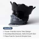 TONYMOLY Tako Pore Blackhead Remover Scrub Stick Charcoal & Dead Sea Salt Exfoliator for Blackheads, Whiteheads, Pore Cleansing & Oil Control, 0.8 oz