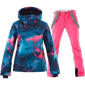 GS SNOWING Women's Ski Jackets and Pants Set Windproof Waterproof Insulated Snowsuit Winter Warm Snowboarding Snow Coat (Pink03, S)