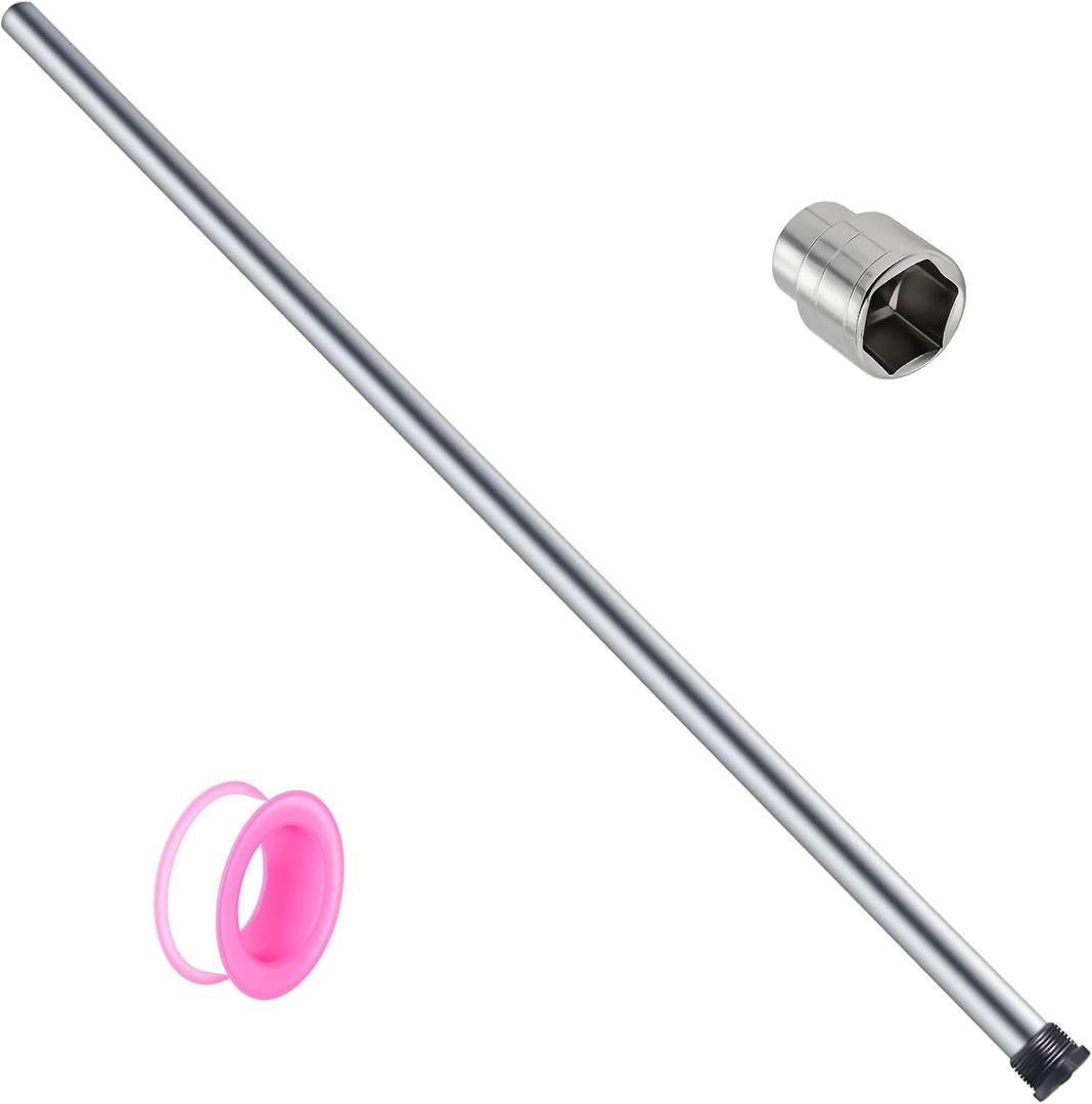 32" Magnesium Anode Rod for Hot Water Heater Compatible with Rheem Reliance A. O. Smith Giant GE Richmond Water Tanks, 32" Long 3/4" NPT Thread 0.84" Diameter Hex Plug Protect Rotten Egg Smell
