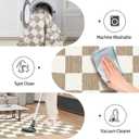 Washable Entryway Rug 2' 3' Brown Small Rug Checkered Modern Geometry Neutral Line Door Mat Indoor Entrance Non-Slip Soft Carpet Kitchen Entryway Bedroom Corridors Indoor
