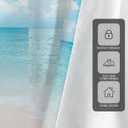 zokyer Beach Curtains 63 inch Length - Coastal Farmhouse Ocean Window Drapes, Modern Sky Sea Seascape Landscape for Living Room Bedroom, Serene Tropical Nature View, 2 Panels, 42" W x 63" L