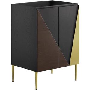 Modway EEI-6142-BLK-GLD Alchemist 24" Bathroom Vanity Cabinet (Sink Basin Not Included), Black Gold