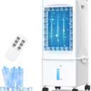 Evaporative Air Cooler, [9.5L large Water Tank]3-in-1 Portable Air Conditioners for Room, 3 Speeds, Fast Cooling Portable AC Unit w/7H Timer/Remote, Quiet Swamp Cooler for Bedroom Office