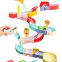 Kids Bath Toys for Kids Ages 4-8 3-5 with Magnetic Car Bath Toys Mold Free & DIY Slides Tracks Bathtub Shower Toys Birthday Gifts for Toddlers 2-4 5 6 7 8 Year Old Boys Girls (38 PCS)