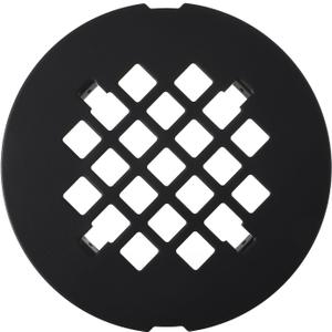 1 Pc Black Snap-in Shower Drain Cover, 4-1/4 Od Snap-in Shower Drains Cover Replacement, Stainless Steel Drain Stopper Bathroom Sink Easy to Install