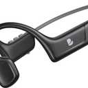 Bone Conduction Headphones, Open Ear Bluetooth Sport Headphones, IPX6 Sweat Resistant, Bluetooth V5.4, 10H Playtime, Comfortable Fit Wireless Earbuds with Mic for Running, Gym, Cycling, Outdoor, Black