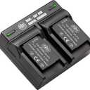 BM Premium 2 Pack of LB-015 Batteries and Dual Bay Battery Charger for Kodak PIXPRO WPZ2 Digital Camera