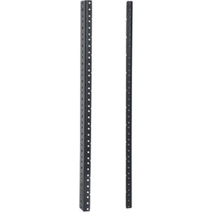 RIVECO 12U Rack Rails 2 PCS, Tapered Holes Horizontal & Vertical Rackmount Rails for Recording & Network Wooden Cabinet Mounting, 3.0 mm Thickness Steel Heavy Duty, Screws Included