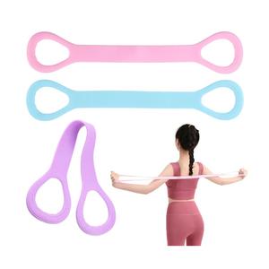 3pc Figure 8 Resistance Band, Arm Back Shoulder Exercise Bands, Elastic Rope Stretch Fitness Band, 8 Shaped Stretch Band for Chest Expander, Yoga Gym Fitness Pulling Rope