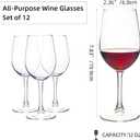 Wine Glasses Set of 12, 12 oz Red White Wine Glasses, Clear, Dishwasher Safe