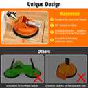 Floor Gap Fixer Tool with Aluminum Handle, Floor Gap Repair Tool with Reusable Sticky Pads for Uneven Surfaces, Laminate/Vinyl, Engineered & Hardwood Floors, Suction Cup for Floor Planks Fixing