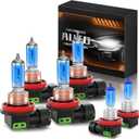 XFLHEHD Fits for 2019 2020 2021 Jeep Grand Cherokee Halogen Headlight Bulbs Combo, Ultra Bright 5000K White High Low Beam Headlight Bulbs and Fog Light Bulbs, Plug and Play, 6 Pack
