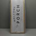 ZZJJHYWGQ Welcome to the Porch Sign 32"12" Home Hallway Wall Decor Wasting Time Is Considered Time Well Spent Horizontal Family Entryway Wood Framed Art (Black)