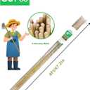 4ft Natural Bamboo Plant Stakes for Tomatoes, Beans, Flowers, Potted, Climbing Plants 30pcs