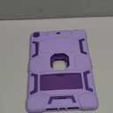 CCMAO Case for iPad 9th/8th/7th Generation (10.2 inch)-Complete Protection with Kickstand, Stylish Hybrid Three Layer Heavy Duty Shockproof Protection Cover for iPad 9 8 7 Gen, Purple