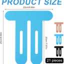 21pcs Precut Kinesiology Tape for Knees, Breathable Cotton Kinetic Knee Support Tape Waterproof Athletic Muscle Elastic Strips Stickers Stability and Muscle Support Patches