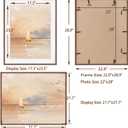 22x28 Picture Frame in Walnut, 22 x 28 Poster Frames for Wall, Solid Oak Wood Picture Frame 22"x28" with Glass, 22x28 Frame Matted to 18x24, 28x22 Wood Frame, 22 by 28 Art Frames, Walnut Color, 1 Pack