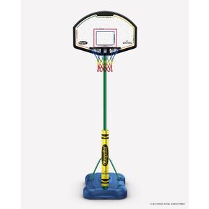 Spalding X Crayola 32" Molded Eco-Composite Telescoping Portable Basketball Hoop with Mini Court Marking Kit