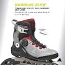 Rollerblade Macroblade 90 BOA® Men's Adult Fitness Inline Skate, Black/Grey/Red, Performance Inline Skates, 8/8.5