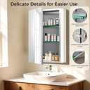 20 x 26 Inch Bathroom Medicine Cabinet with Beveled Edge Mirrored Door,Medicine Cabinet,Bathroom Mirror Cabinet,Home Medicine Cabinets with 2 Adjustable Shelves, Recessed or Surface Mount Installation