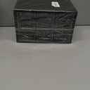 Desk Storage Organizer with 9 Drawers, FODIENS Stackable Desktop Craft Drawer Cabinet, Clear Storage Box Caddy for Makeup Jewelry Office Craft Supplies (9.846.35.9in) (Black)