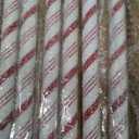 Baquler 6 Pcs Christmas Flameless Taper Candles 10.6 Inch Sea Salt Candy Cane Candles Battery Operated LED Christmas Candlesticks for Xmas Centerpiece Holiday Party Decor