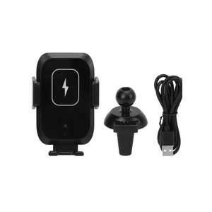2 in 1 Wireless Car Charger, Fast Charging Auto Clamping Car Charger Phone Mount Windshield Dashboard Air Vent Phone Holder Fit for Various Smartphones