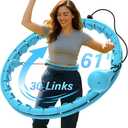 JKSHMYT Infinity Weighted Hula Exercise Hoop, for Adults Women Weight Loss Plus Size, 30 Detachable Links