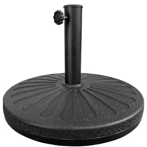 Black Round Umbrella Base with Cement Inside, 40lb