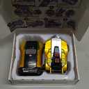 Collision Transforming Dinosaur Car Toy, 2 Magnetic Cars Transform into Dinosaur Toys for Kids Toddler Fun Deformation Robot Dino Car Christmas Birthday Gift Toys for Boys Girl(Golden Dragon)