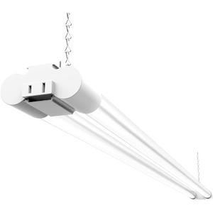 Sunco LED Shop Lights for Workshop 4FT, Linkable Garage Lighting, 4500 LM, 40W (150W Equivalent), 5000K Daylight, Surface + Suspension Mount, 48 Inch Integrated Fixture, White