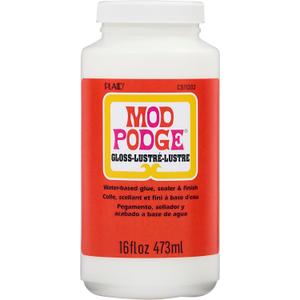 Mod Podge Gloss Sealer, Glue & Finish: All-in-One Craft Solution- Quick Dry, Easy Clean, for Wood, Paper, Fabric & More. Non-Toxic - Craft with Confidence, Made in USA, 16 oz., Pack of 1