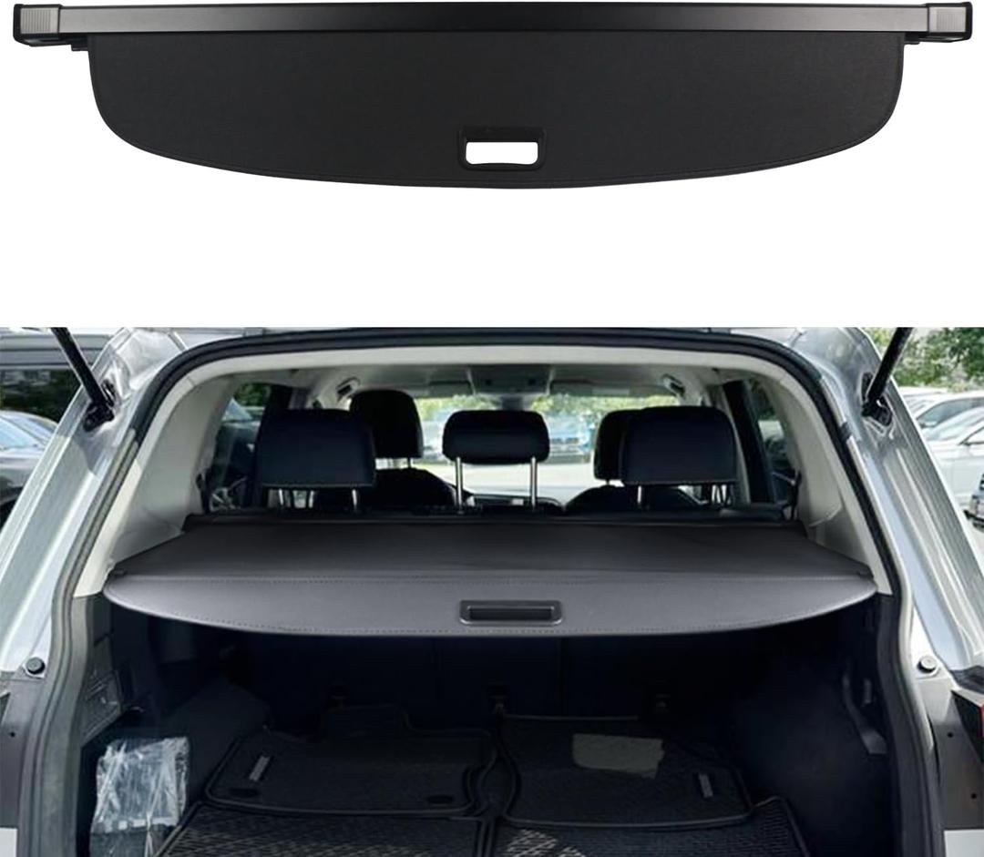 Cargo Cover for VW Volkswagen Tiguan Accessories 2018-2024 Black Rear Trunk Shade Cargo Cover