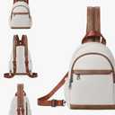 CLUCI Sling Bag for Women Leather Women's Backpack Small Convertible Backpack Purse Crossbody Bag for Travel